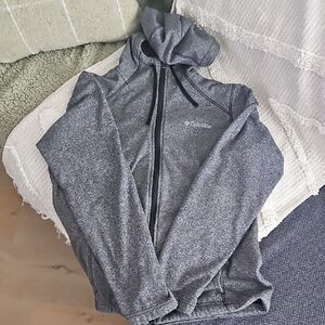 Columbia Gray Heather Full-Zip Hooded Jacket
